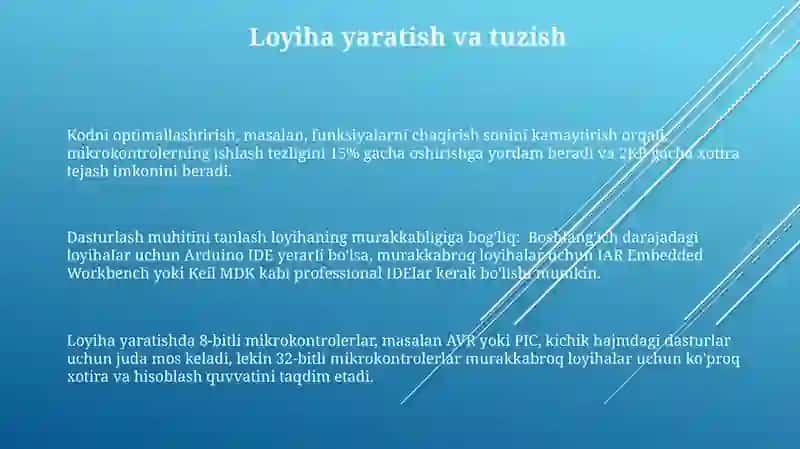 Mikrokontroller va ularning dasturlash muhitlari 3