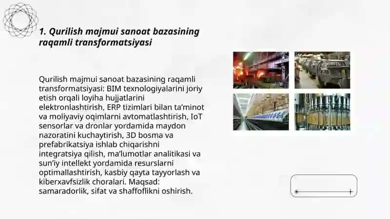 Qurilish majmui sanoat bazasi samaradorligini oshirish 3