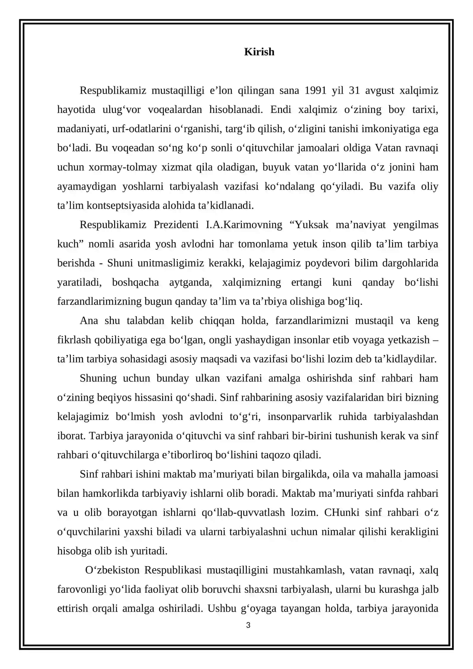 SINFDAN TASHQARI TARBIYAVIY ISHLARNING MAZMUNI, SHAKLI VA METODLARI 3