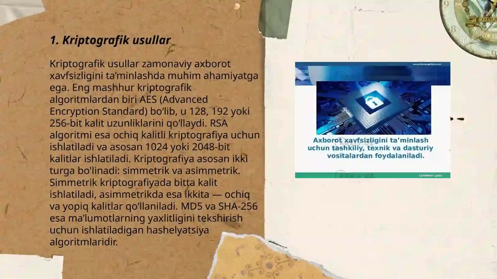 Axborot xavfsizligini ta'minlash usullari 3