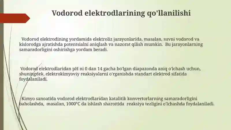 Vodorod elektrodi. Galvanik element haqida tushuncha 3