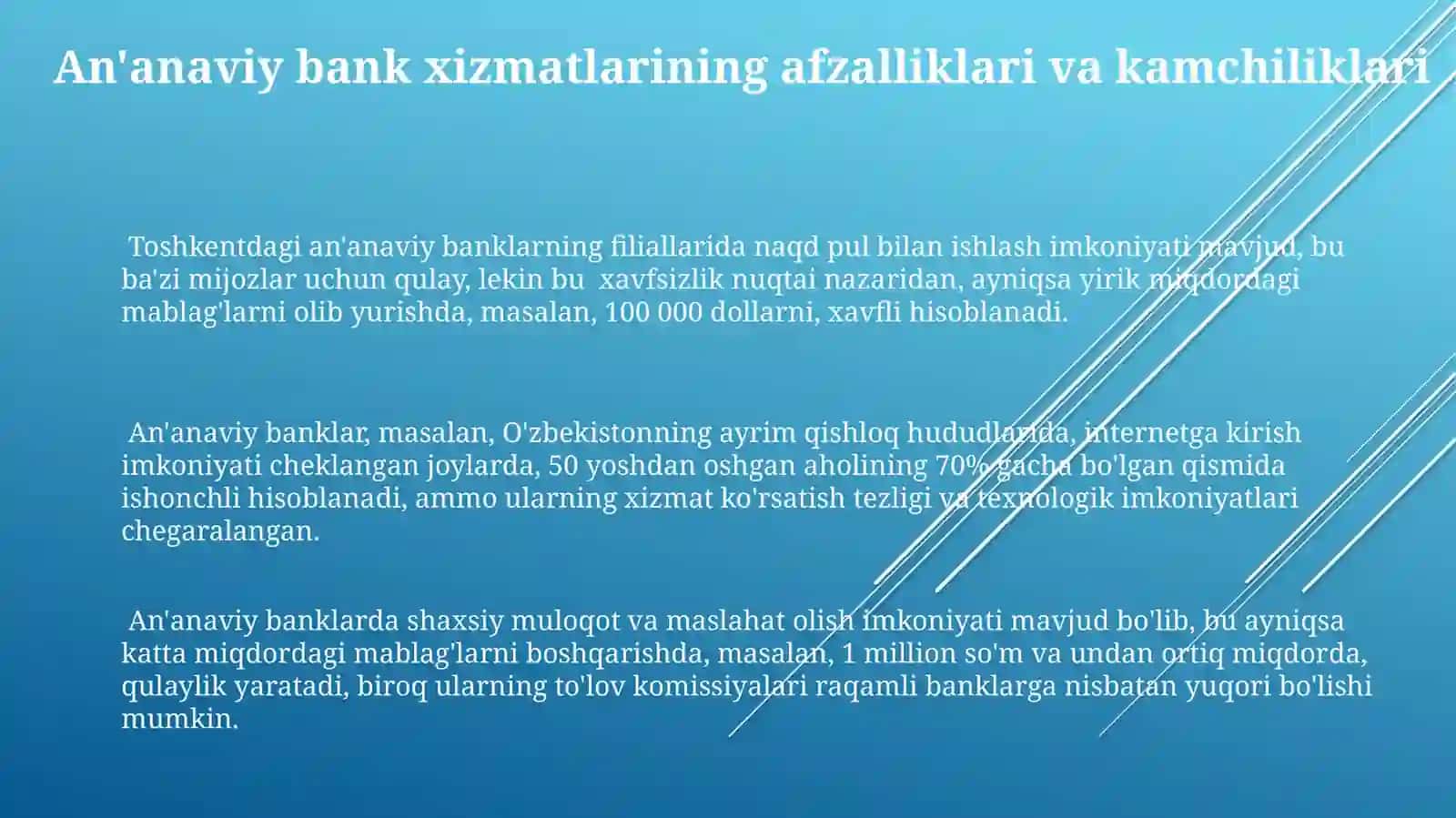 Ananaviy va Raqamli Bank Xizmatlari Taqqoslash 3