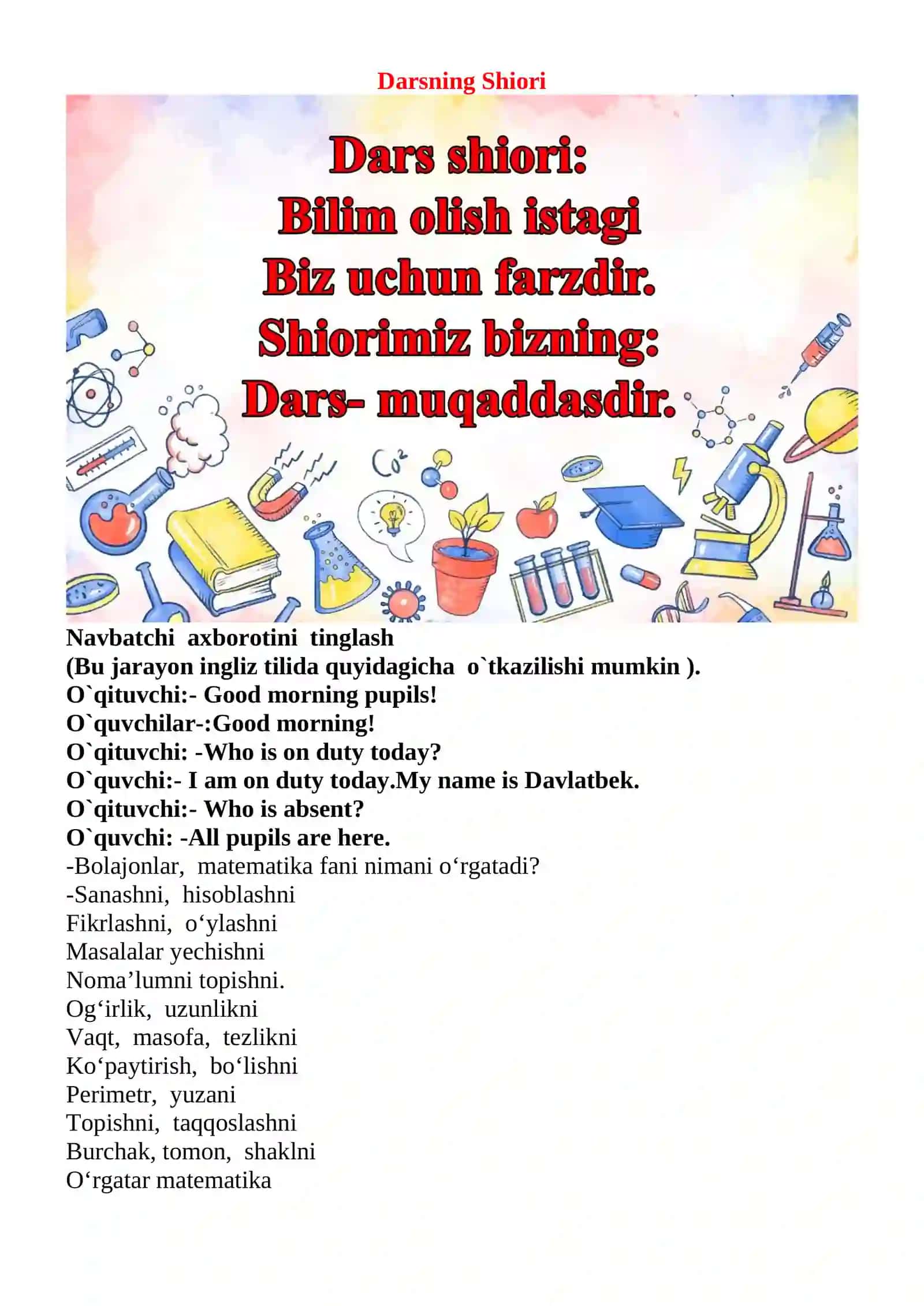 Bo‘lish mavzusida 4-sinf Matematika fanidan dars ishlanmasi 3