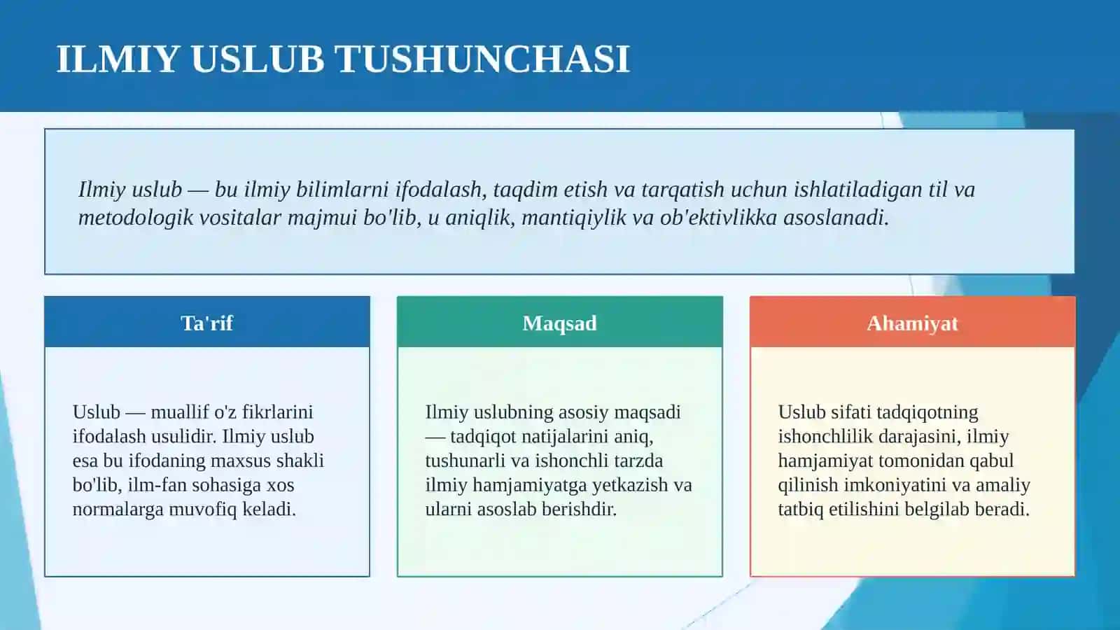 ILMIY USLUB TUSHUNCHASI 3