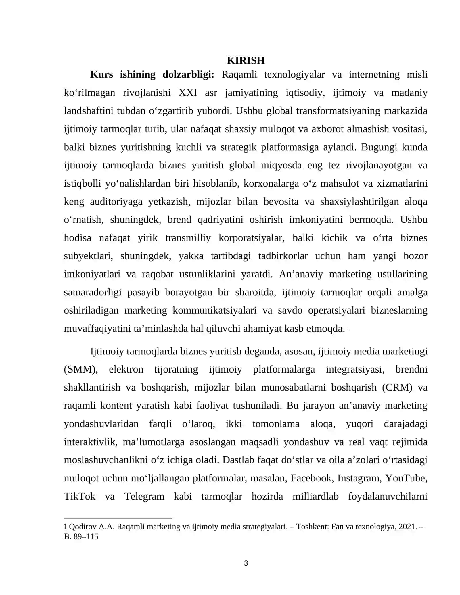 "IJTIMOIY TARMOQLARDA BIZNES YURITISH" 3