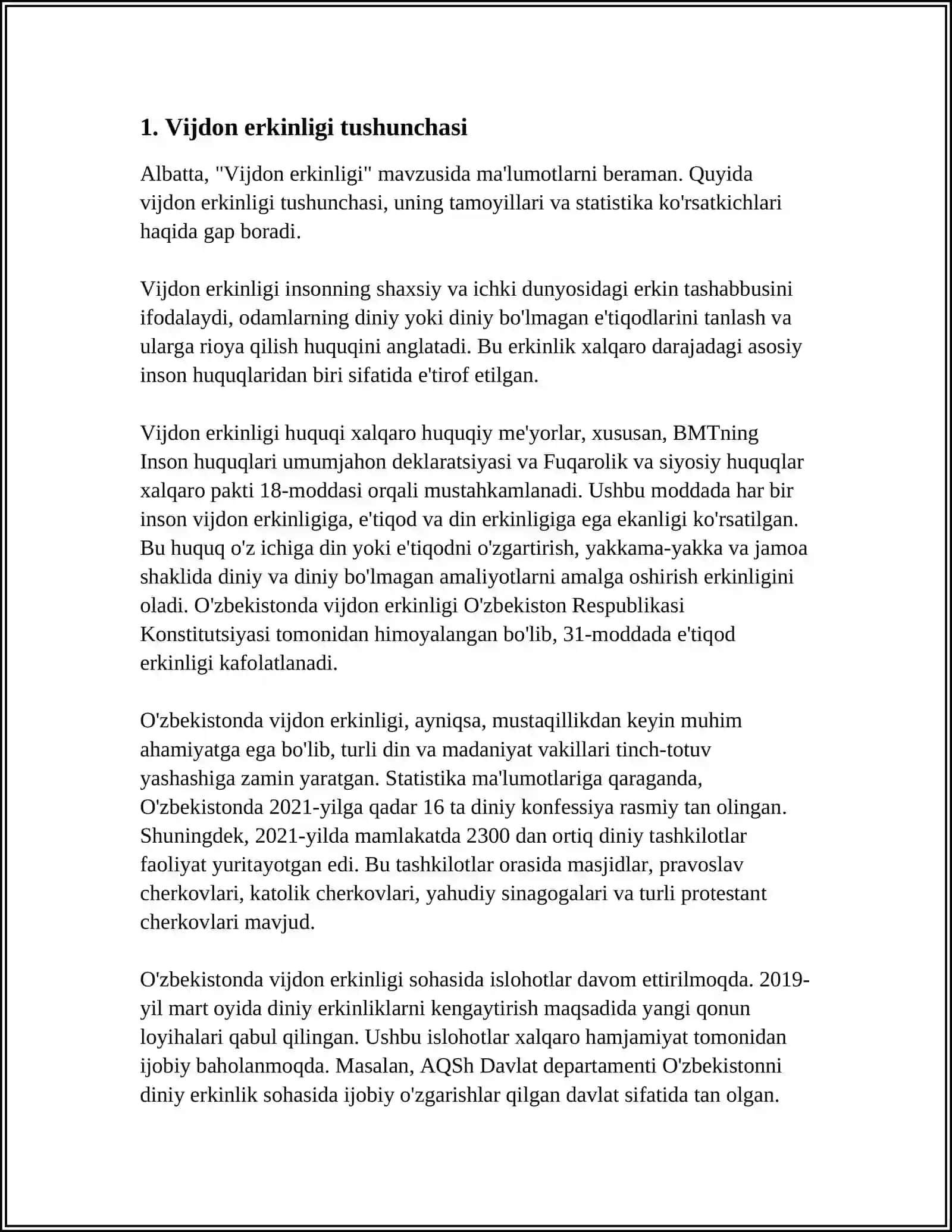 OʻZBEKISTONDA VIJDON ERKINLIGI 3