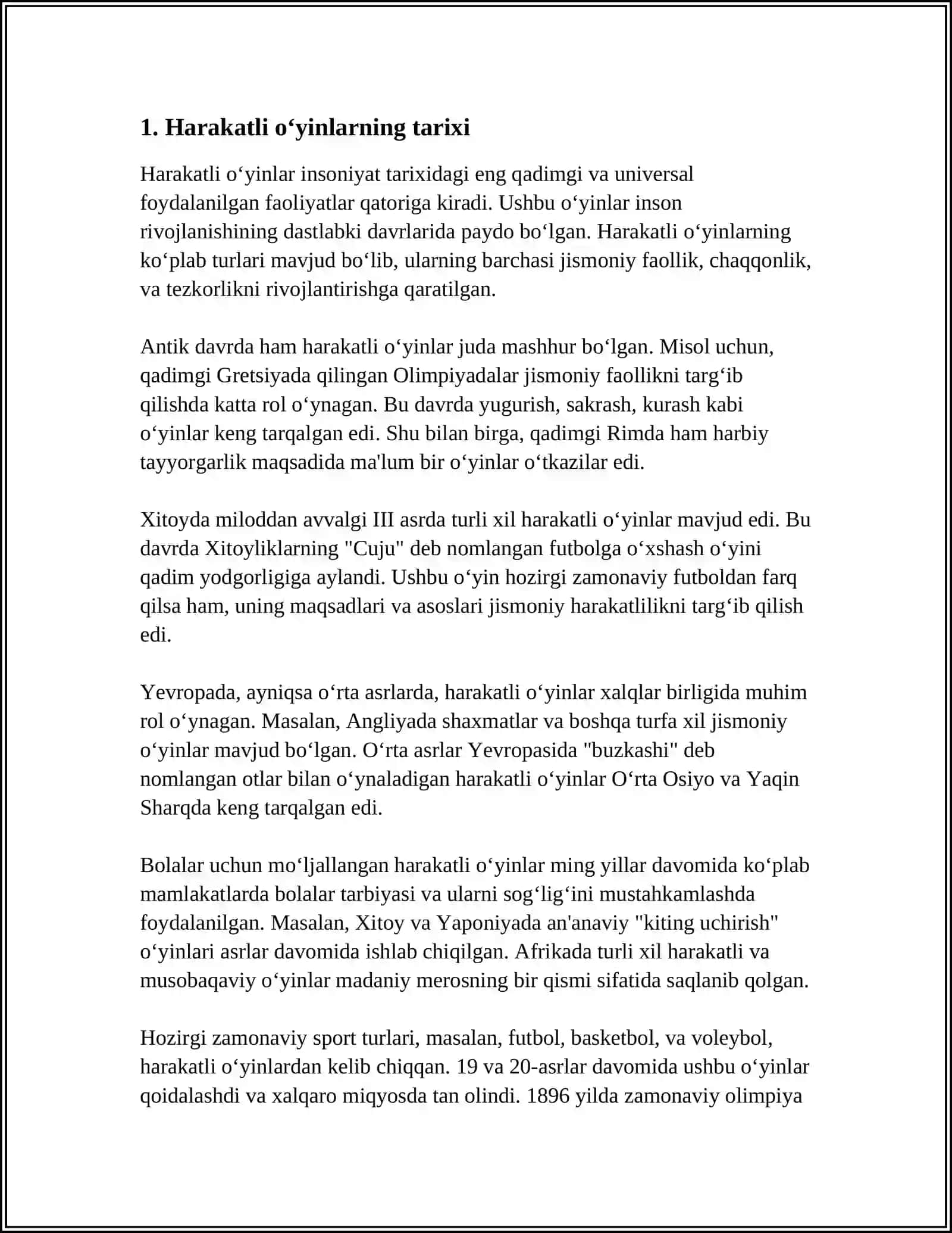 HARAKATLI ÒYINLARNI TASHKIL QILISH 3
