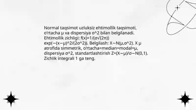 Normal taqsimot va uning xususiyatlari 3