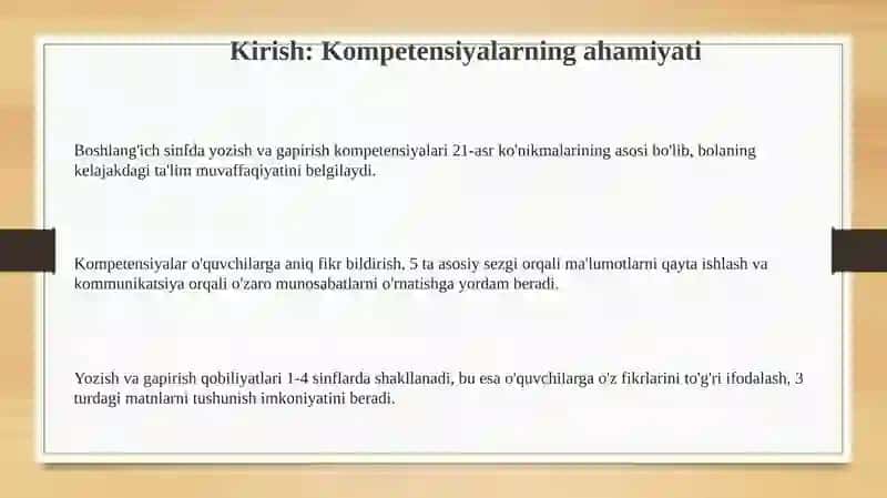 Boshlang‘ich sinf o‘quvchilarini yozish va gapirish kompetensiyalarini shakllantirish 3