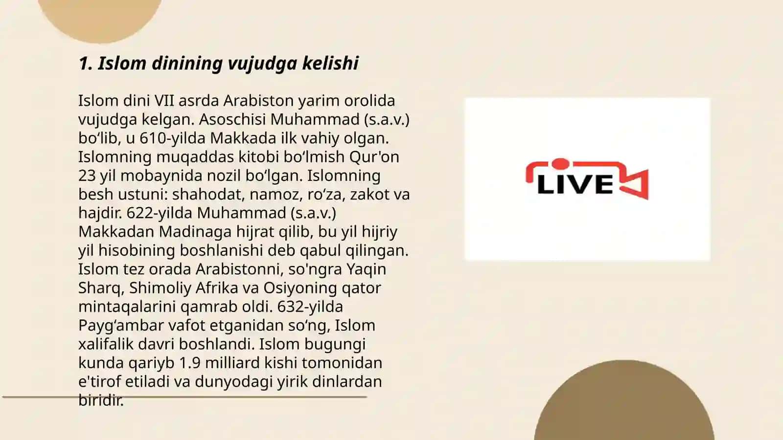 Islom dini tarixi va mohiyati 3