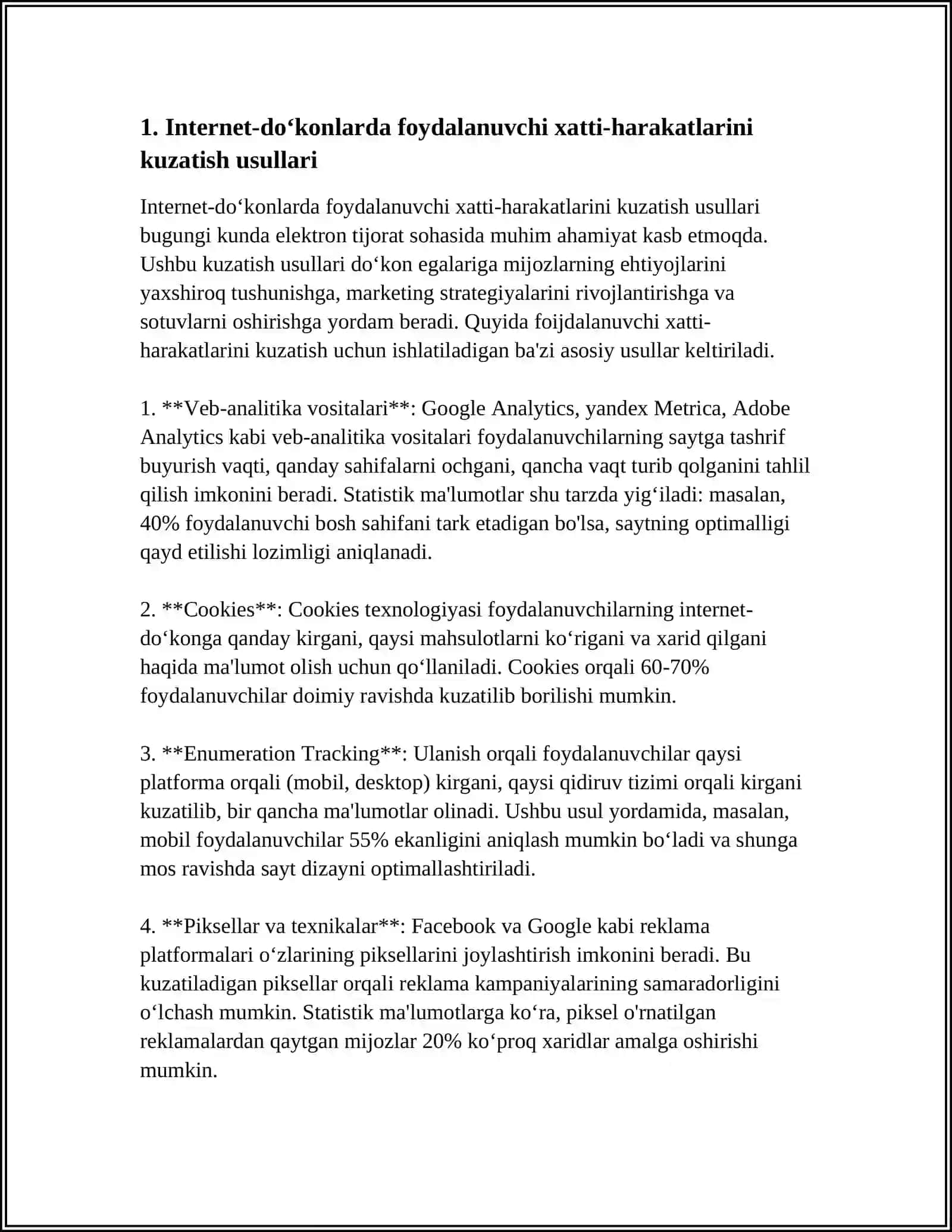 INTERNET-DO'KONDA FOYDALANUVCHI XATTI-HARAKTARLARINI TAHLIL QILISH ASOSIDA TAVSIYALAR TIZIMINI ISHLAB CHIQISH 3