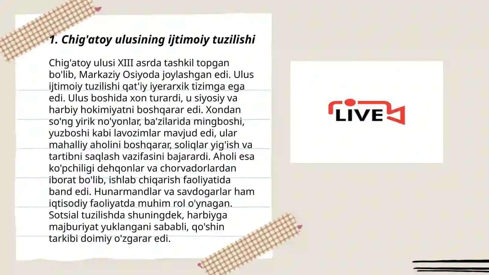 Chig'atoy ulusi davridagi shaharlar hayoti 3