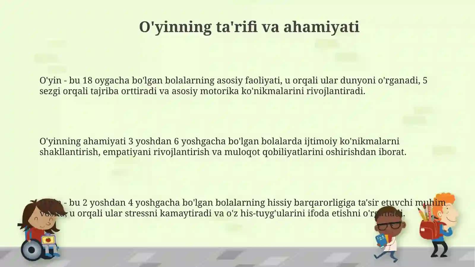 O'yin: Ta'rif, Turlari va Bosqichlari 3