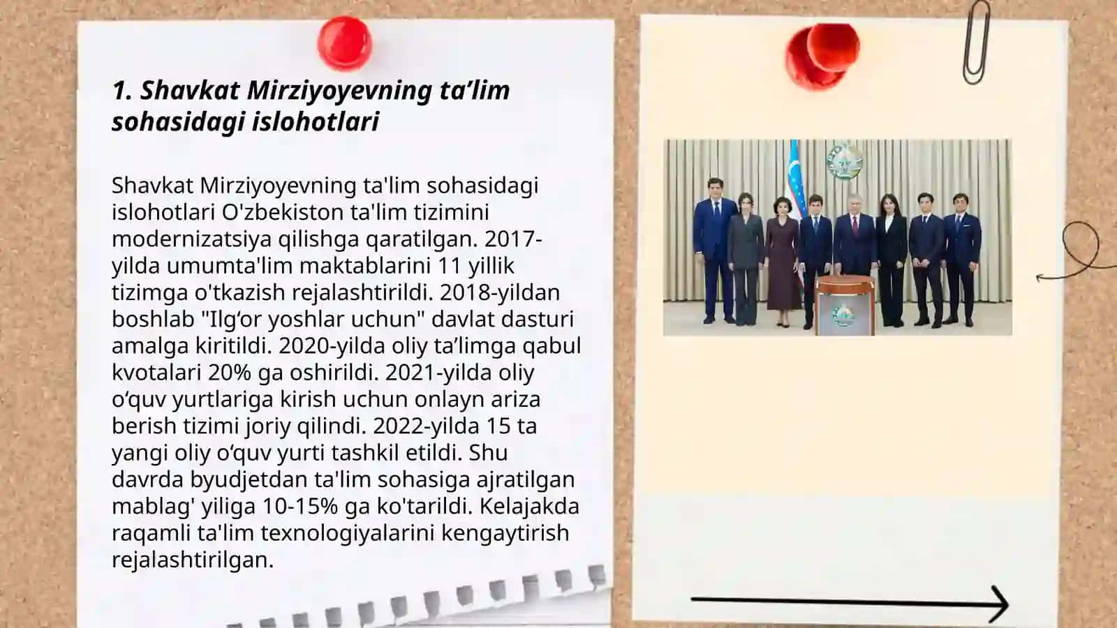 Shavkat Mirziyoyevning Taʼlim Sohasidagi Islohotlari 3
