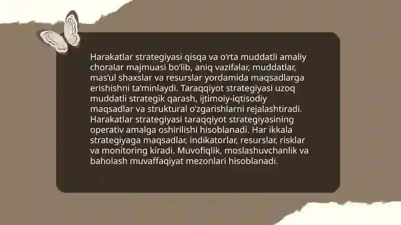 Harakatlar strategiyasi va taraqqiyot strategiyasi 3