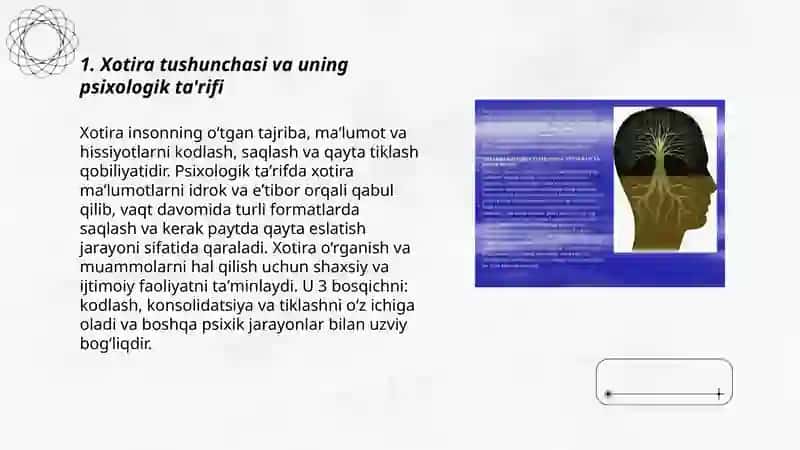 Xotira va boshqa psixik jarayonlarning o‘zaro bog‘liqligi 3