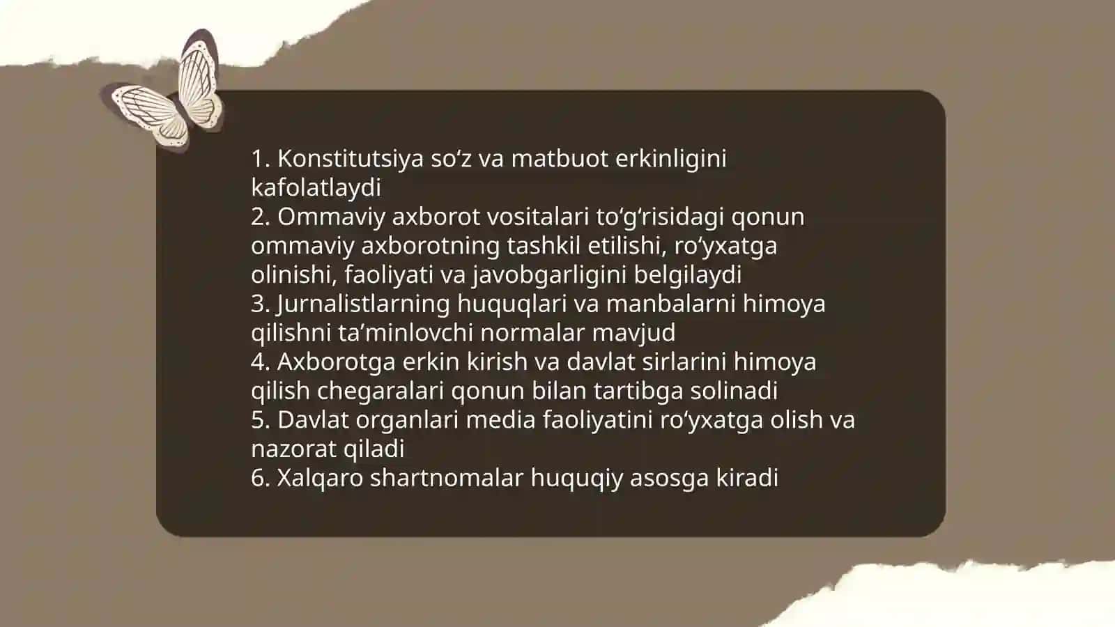 O'zbekiston Respublikasida omaviy axborot vositalarining faolyati 3