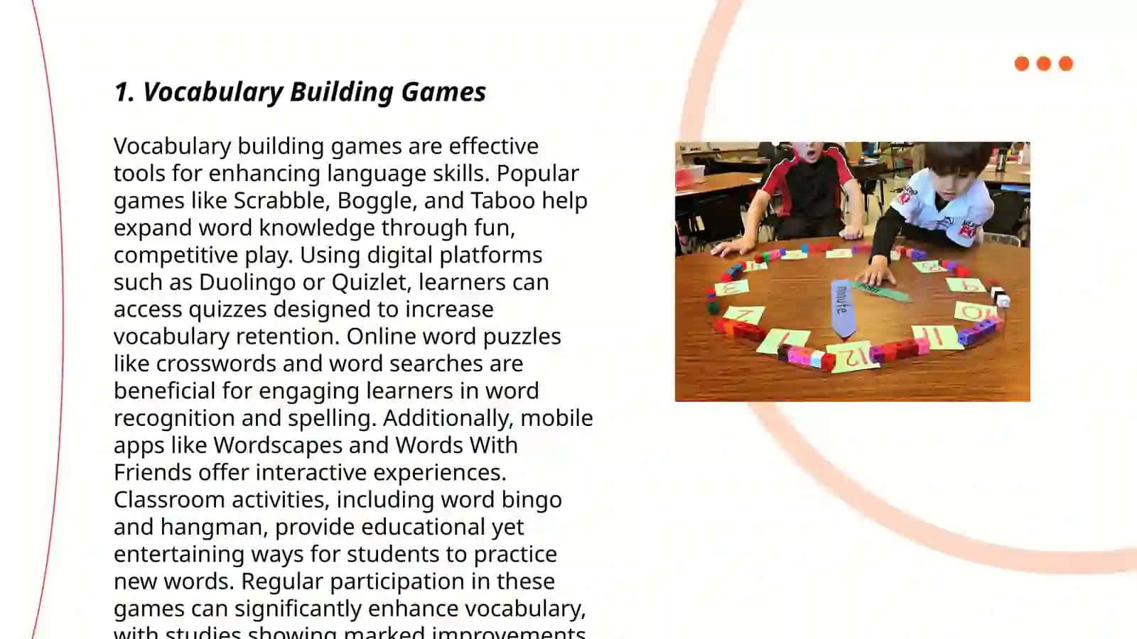 Didactical games in teaching English language 3