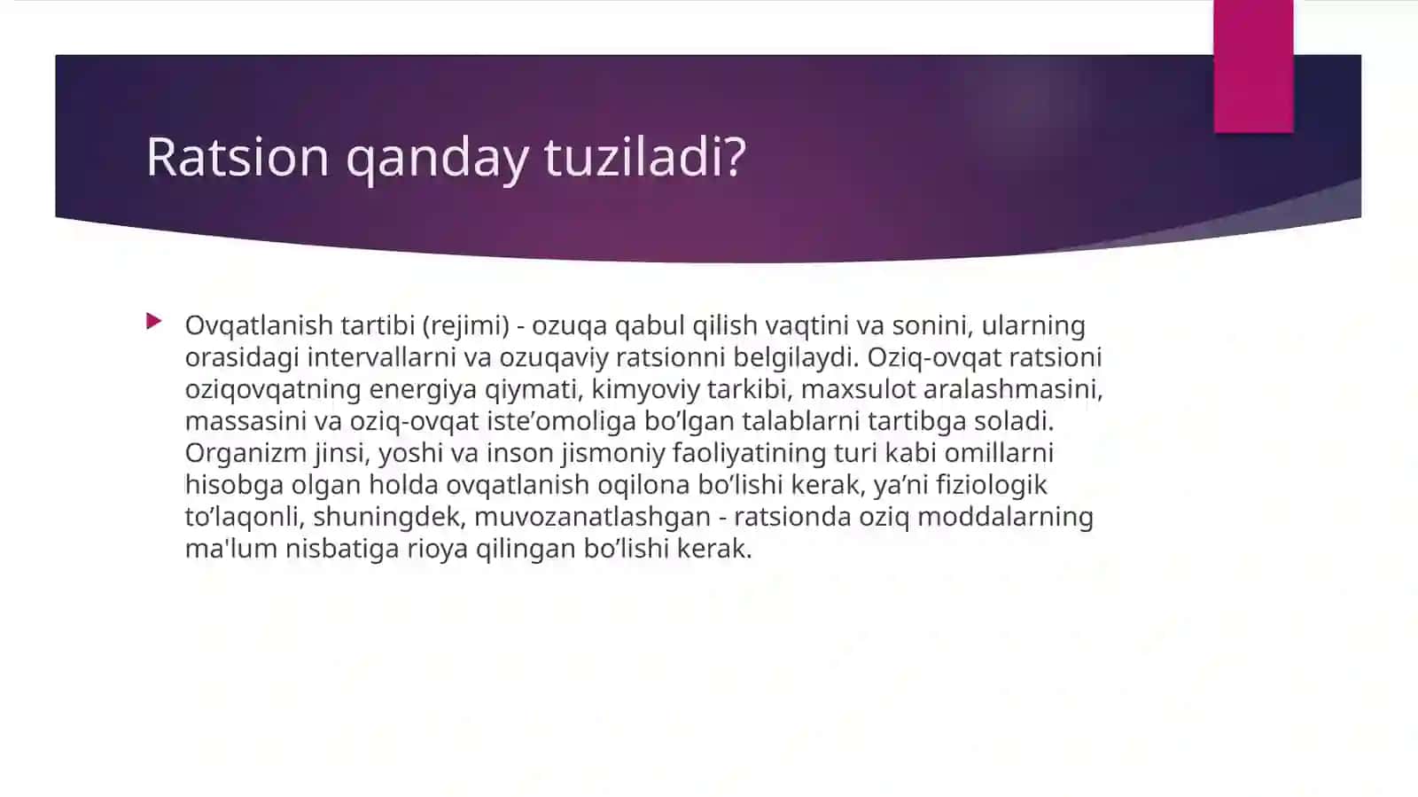 DPMlarda parhez ovqatlanishni tashkil etish va holatiga gigiyenik baho berish 3