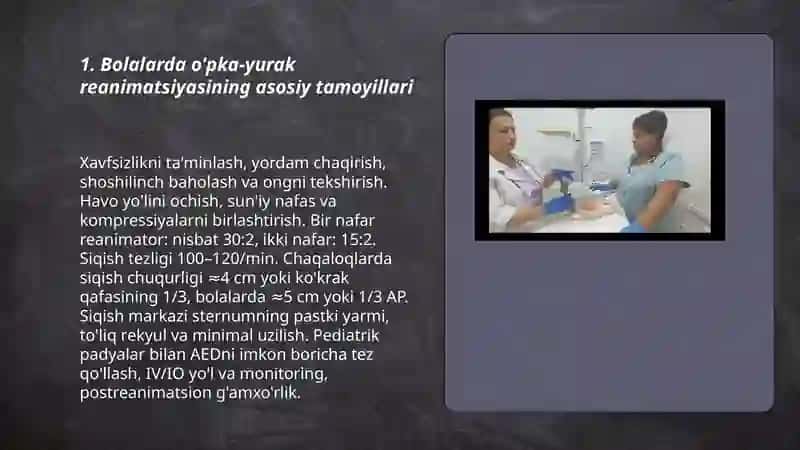 Bolalarda o'pka-yurak reanimatsiyasi 3
