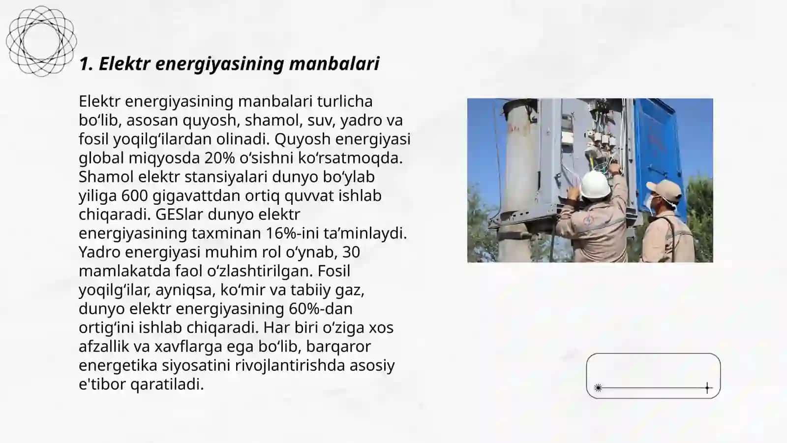 Elektr energiyasining manbalari 3