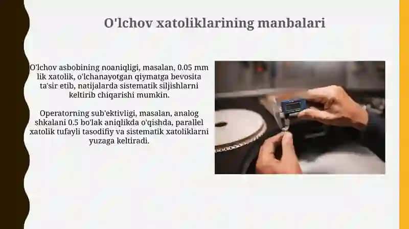O'Ichash asboblari va o'Ichash xatoliklari 3