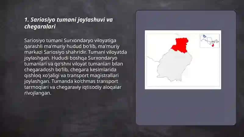 Sariosiyo tumani tabiiy geografiyasi 3