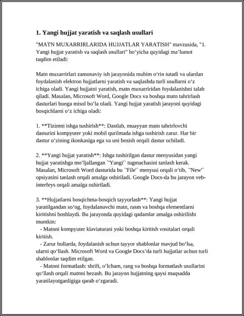 MATN MUXARRIRLARIDA HUJJATLAR YARATISH 3