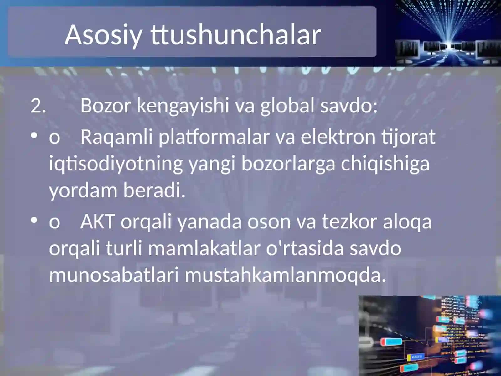 Kirish. Axborot kommunikatsiya texnologiyalarining iqtisodiyotdagi o‘rni va vazifalari 3