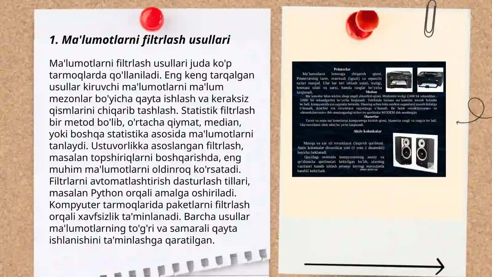 Ma'lumotlarni filtrlash usullari 3
