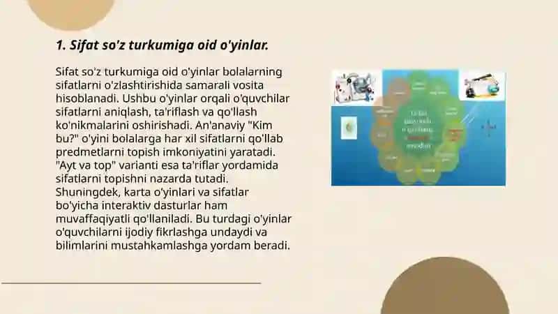 Sifat so'z turkumini o'rganishda interfaol usullarni qo'llash 3