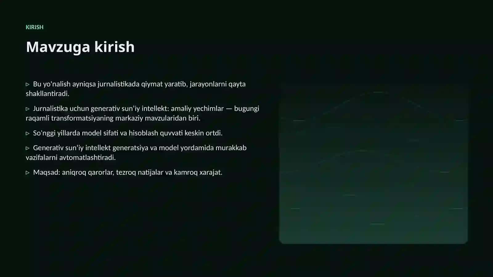 Jurnalistika uchun generativ sunʼiy intellekt: amaliy yechimlar 3