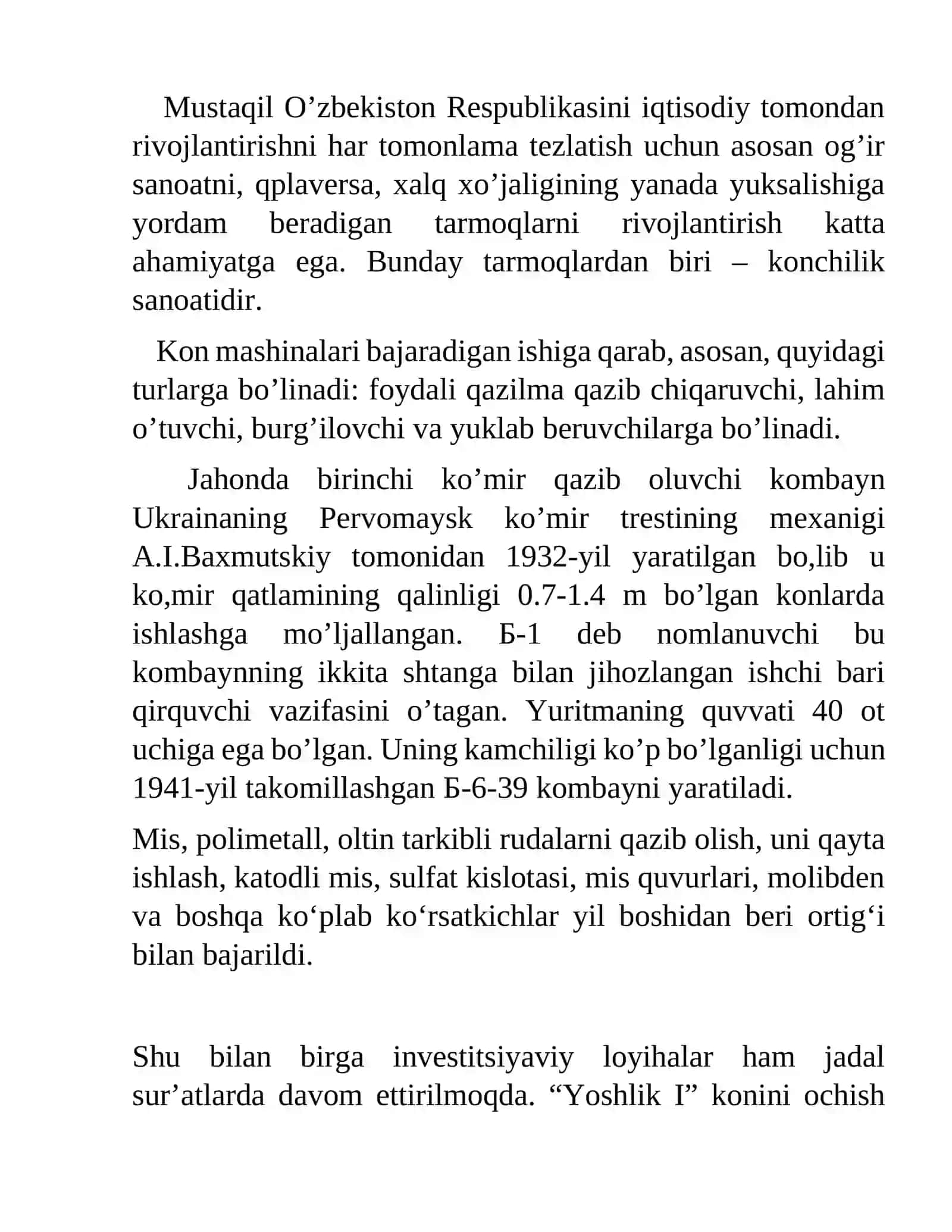 Respublikamiz konchilik korhonalarida qo’llanilayotgan elektr apparatlarining rivojlanish tendensiyalari 3