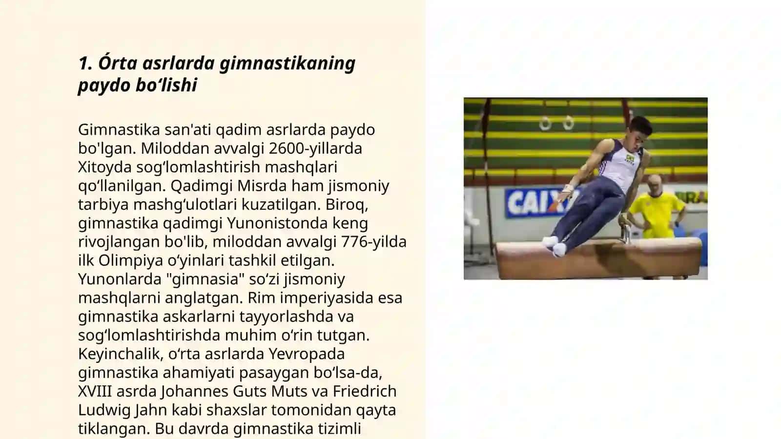 Órta asrlarda gimnastikaning rivojlanish xususiyatlari 3