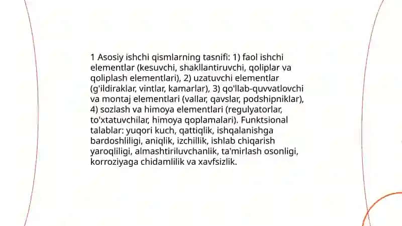 Texnologik mashinalarni asosiy ishchi qismlarini loyihalash 3
