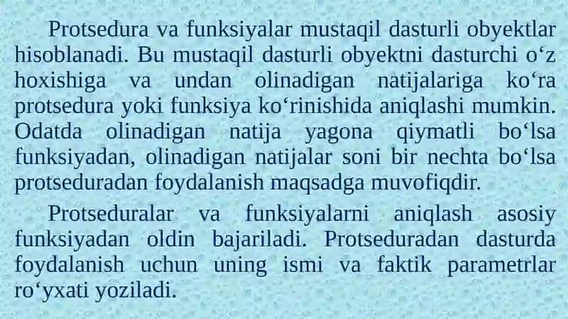 Dasturlashda funksiyalar va modullar ni qo‘llash 3