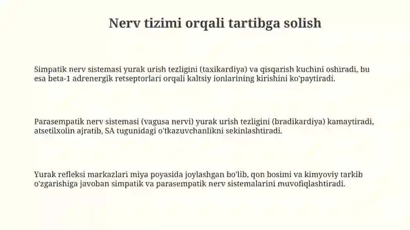 Yurak faoliyatini boshqarish mexanizmlari 3