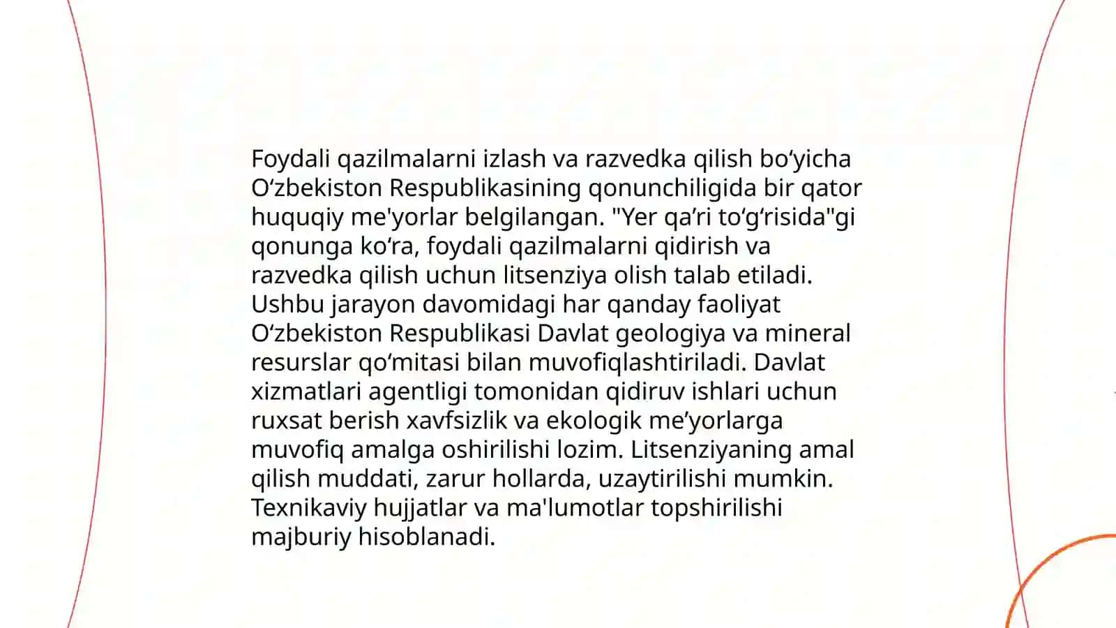 Foydali qazilmalarni razvetka qilish va qazib olishning huquqiy asoslari 3