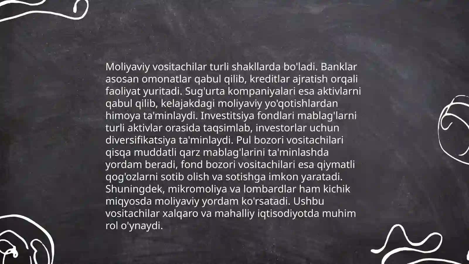 Moliyaviy vositachilarning umumiy tarkibi 3
