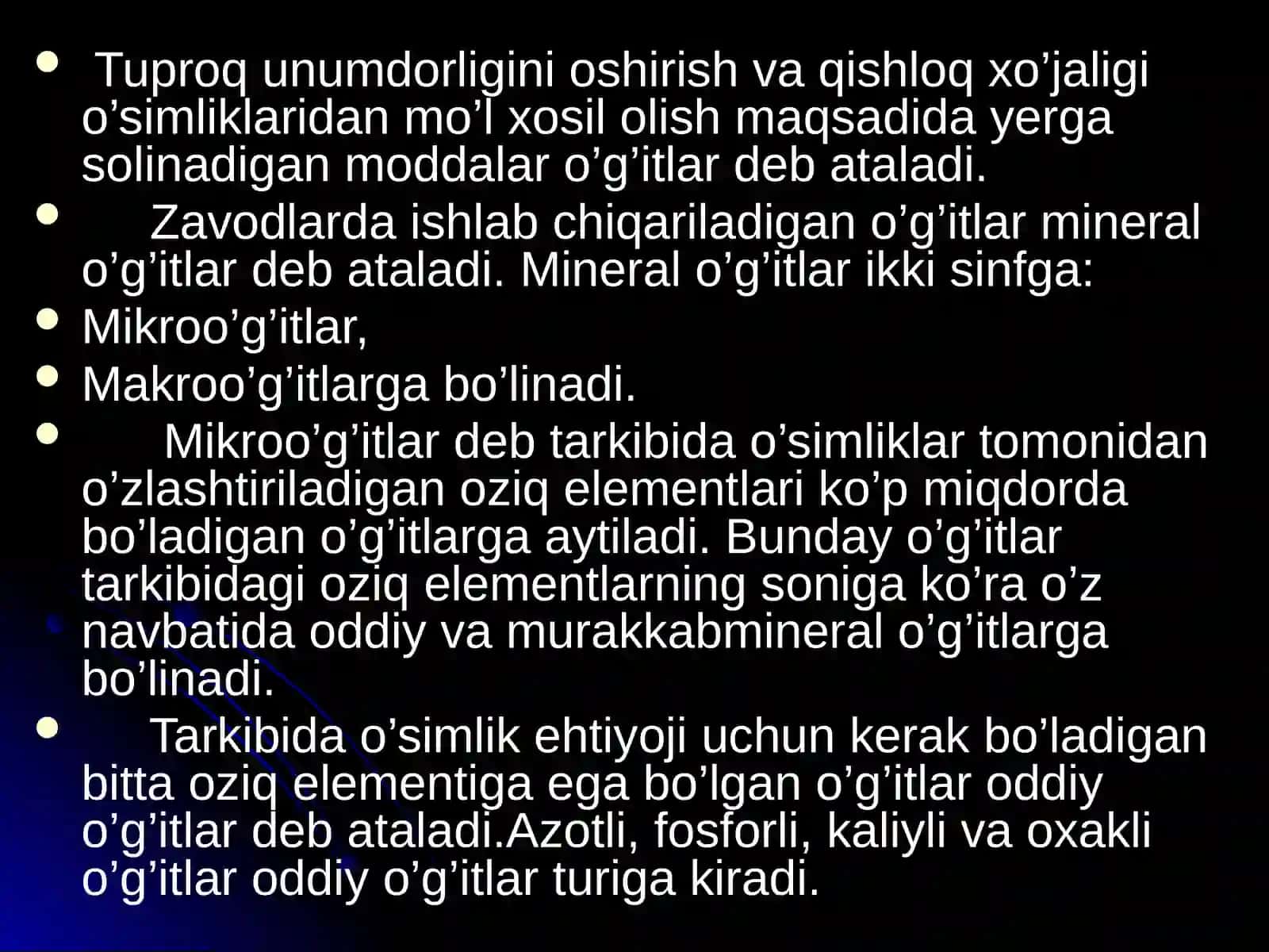 Mineral o’g’itlar va ularni aniqlash usullari 3