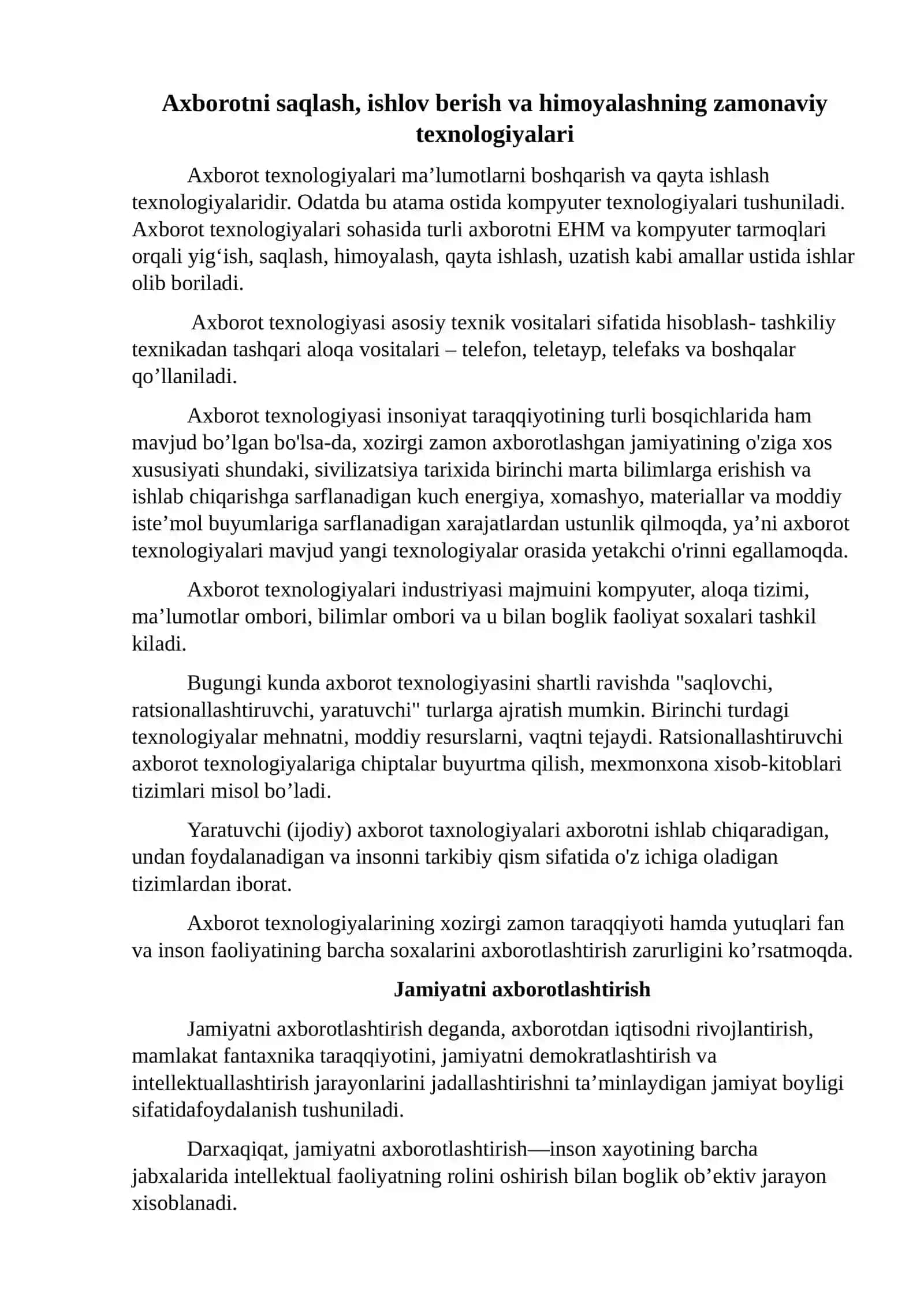 Axborotlarni himoyalashning texnik va dasturiy vositalari 3