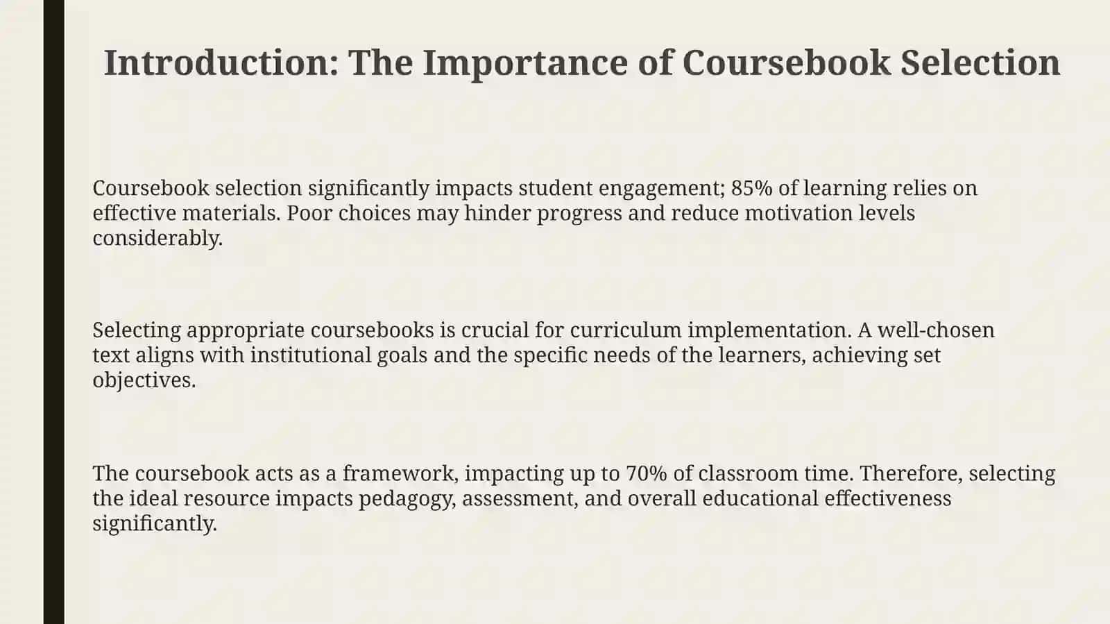 Coursebook Selection and Analysis 3