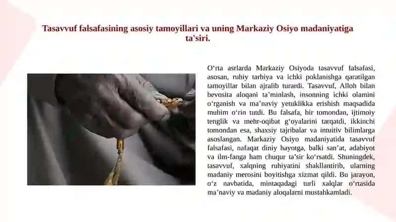 O‘rta asrlarda Markaziy Osiyoda tasavvuf falsafasi va Hadis ilmi rivoji. 3