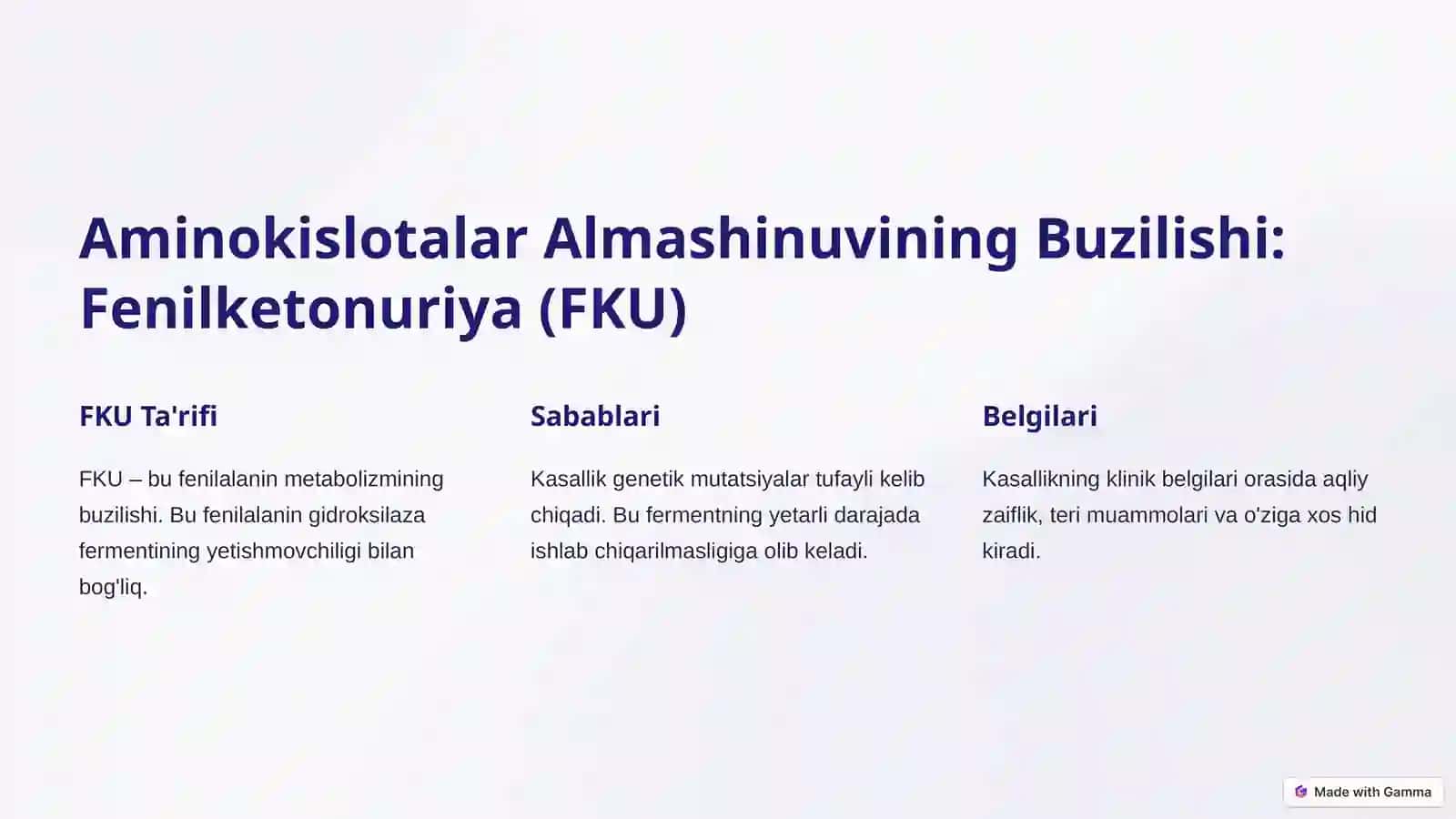 Monogen Kasalliklar: Tuzilishi, Vazifalari va Almashinuv Buzilishlari 3