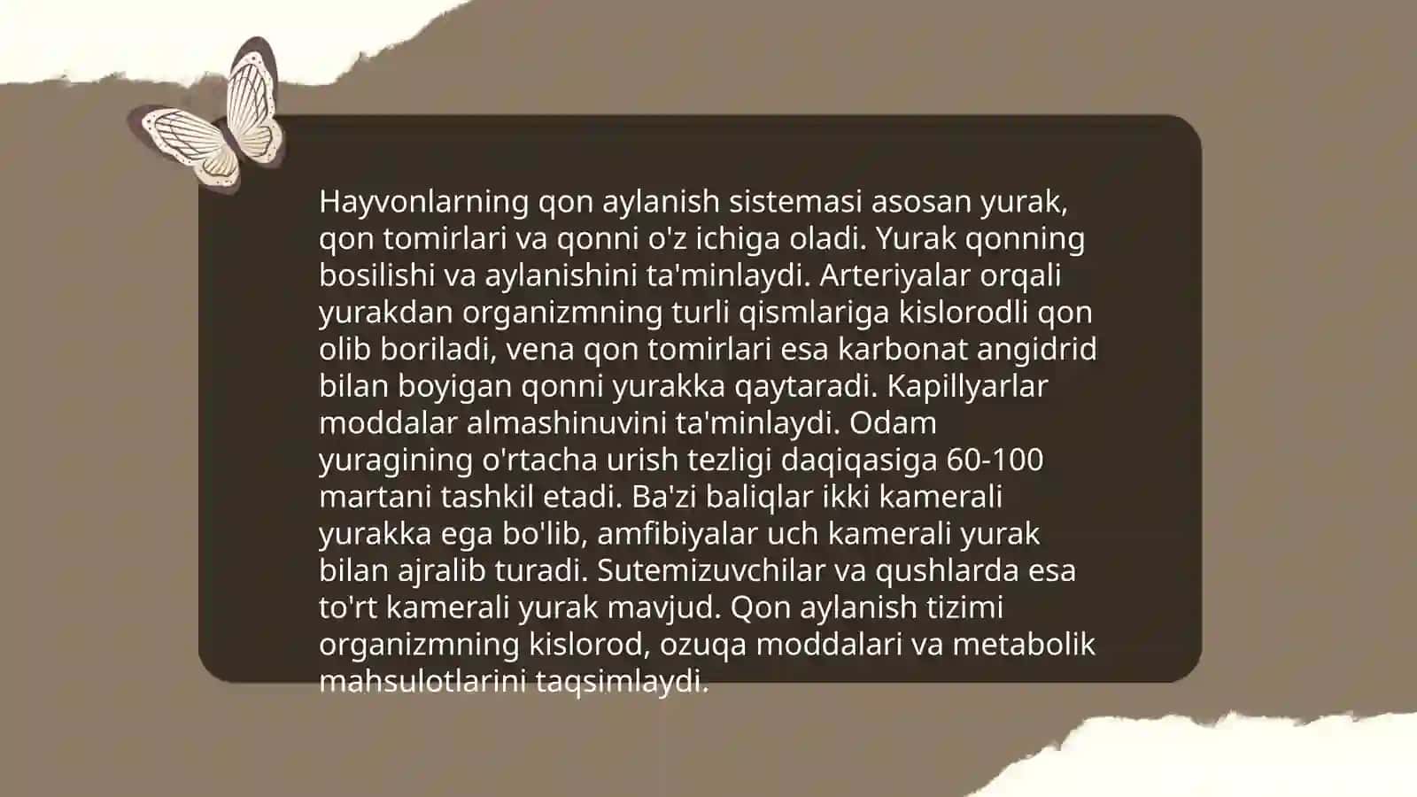Hayvonlarning qon aylanish sistemasini tuzulishi va evolyutsiyasi 3