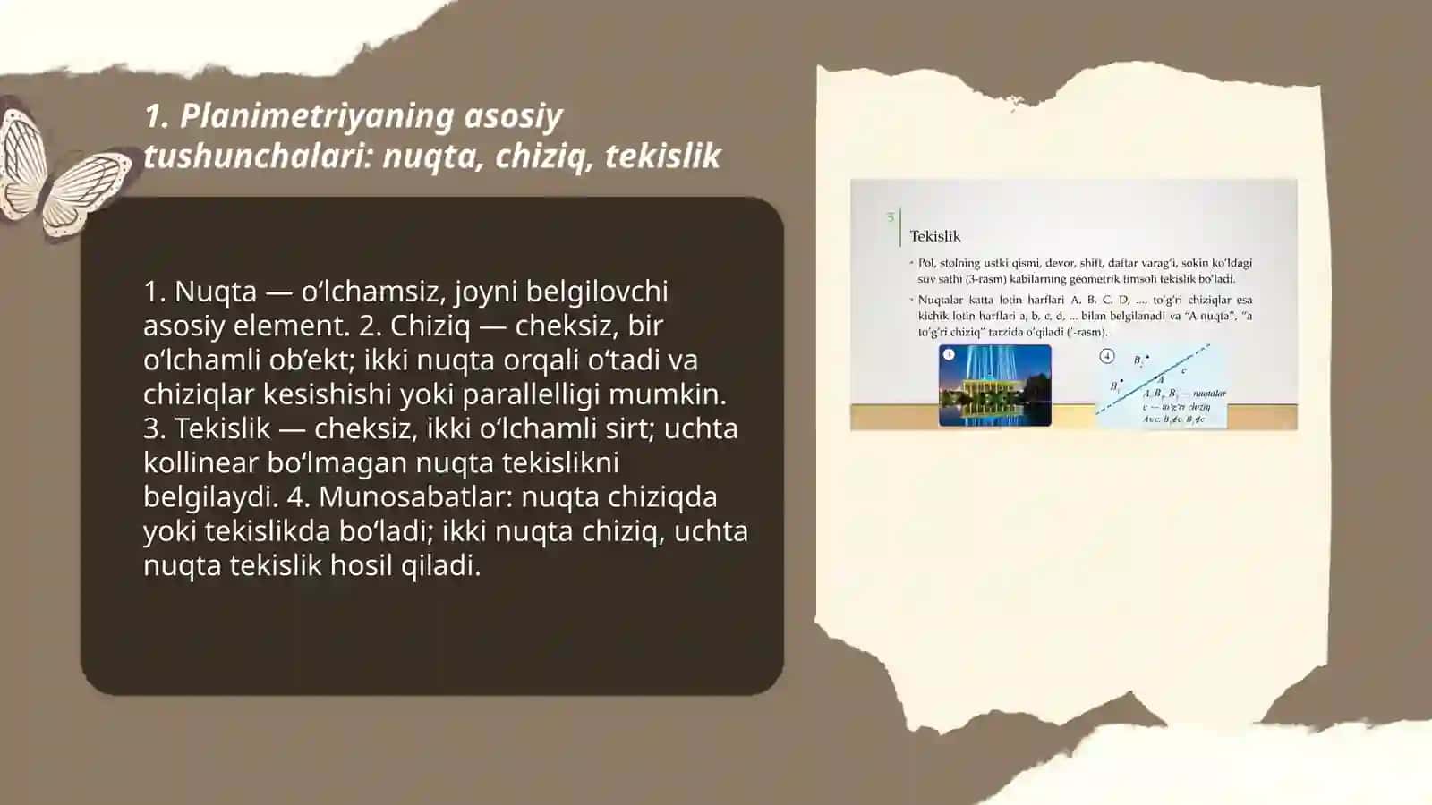 Planimetriyaning mantiqiy tuzilishi 3