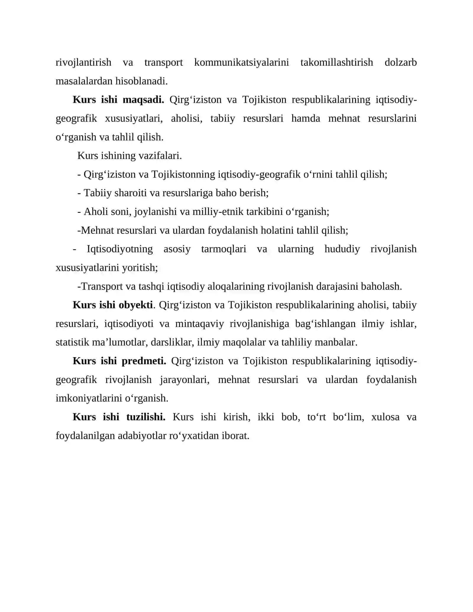 Qirg’iziston va Tojikiston Respublikalariga iqtisodiy-geografik tavsif 3