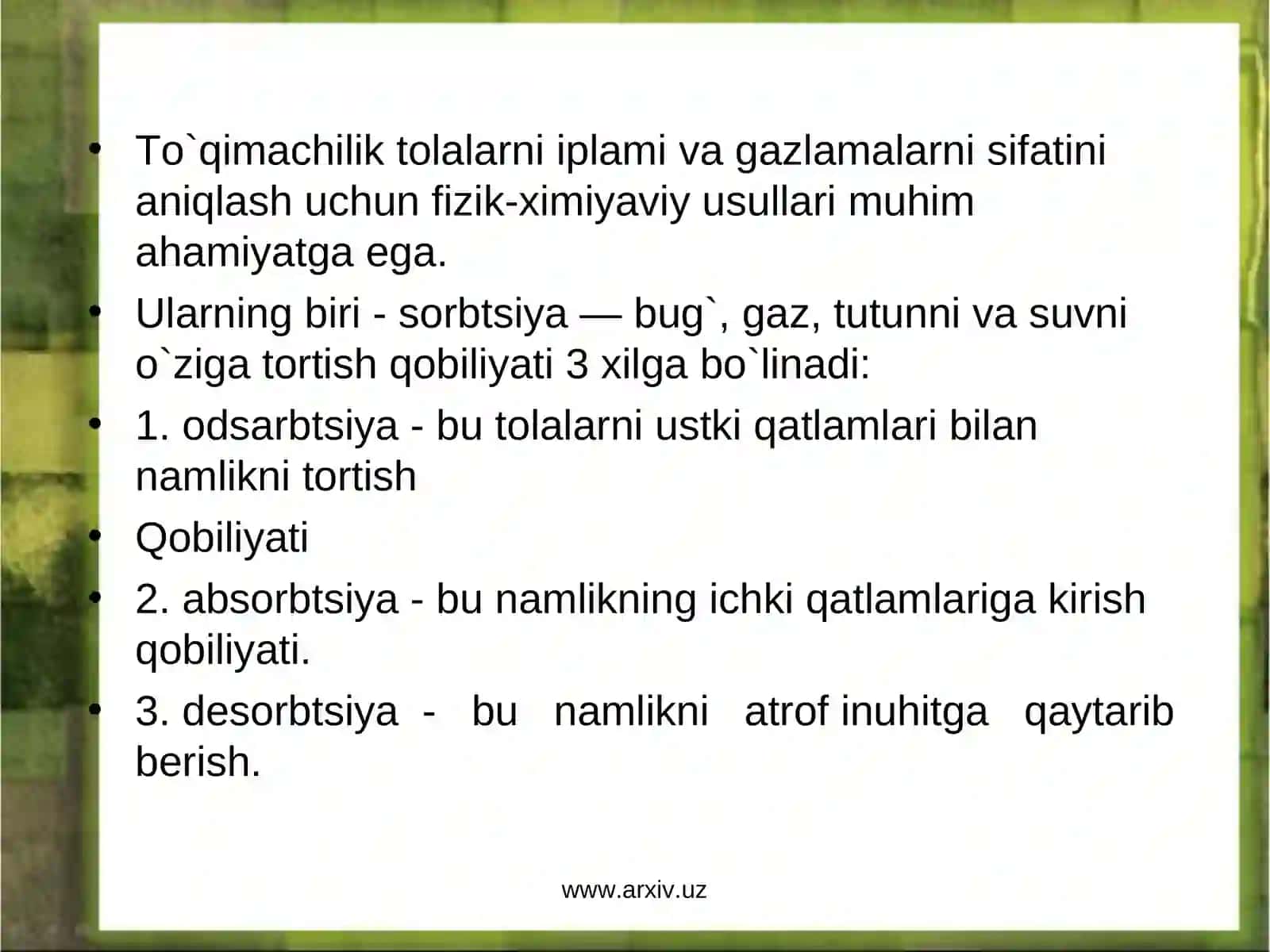 Namlik va uning ahamiyati 3