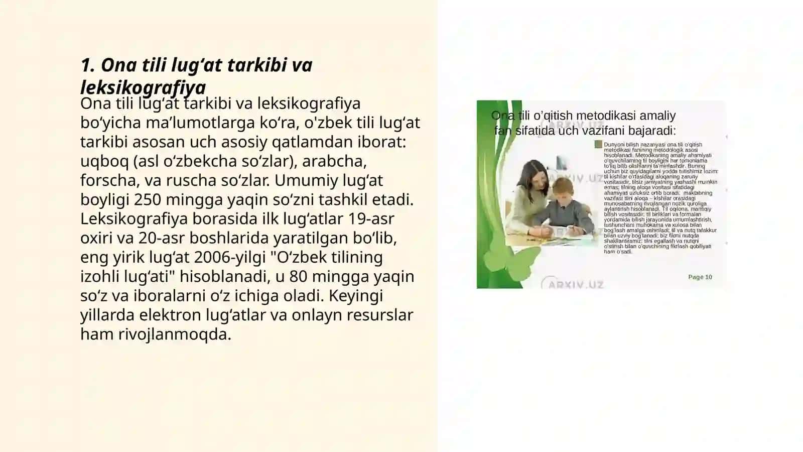 Ona tili lugʻat tarkibining ma'no jihatdan tavsiflanishi 3