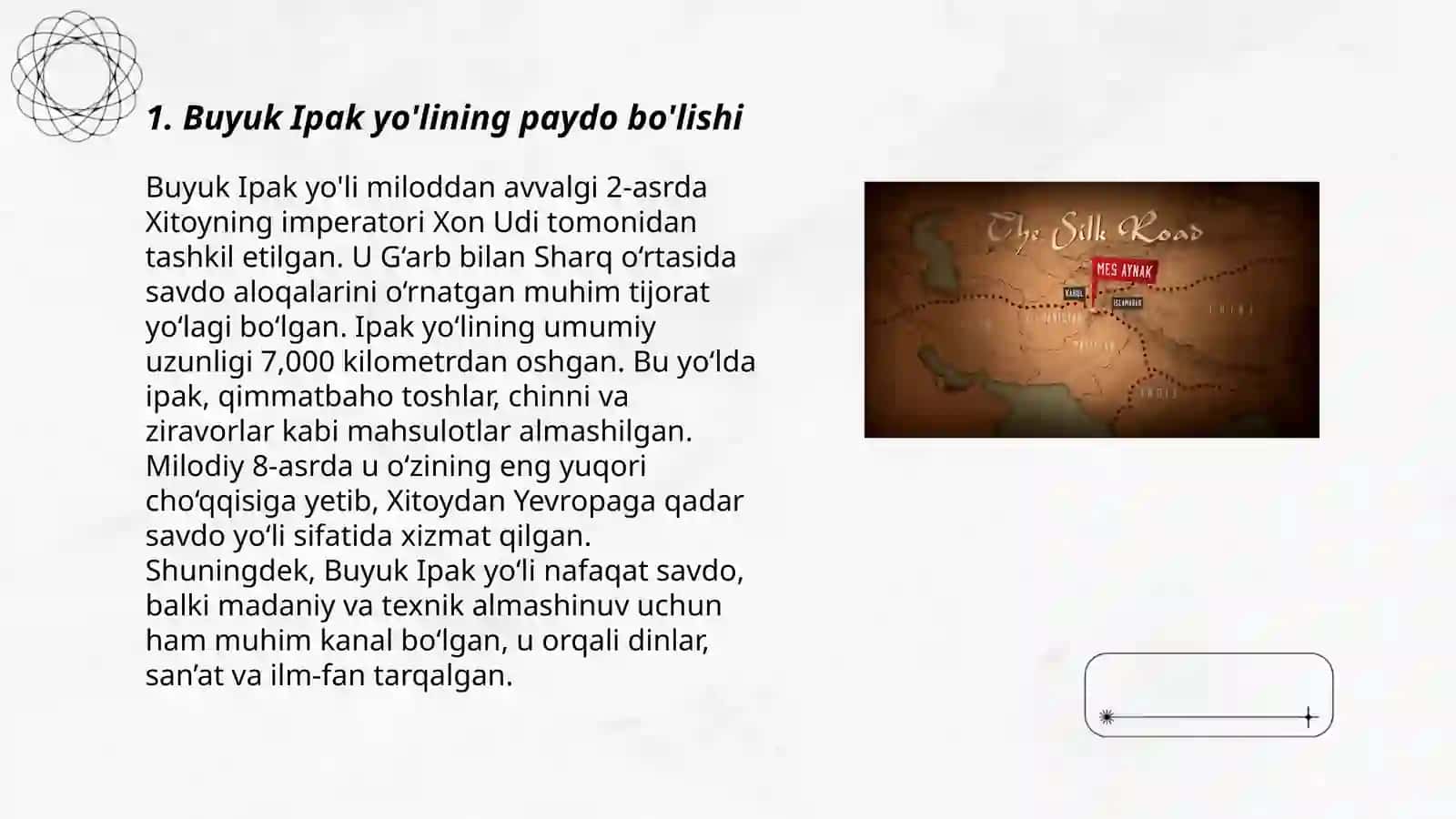 Buyuk Ipak yo'li: uning asosiy yo'nalish va tarmoqlariga tarixiy-geografik tavsif 3